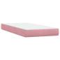 Preview: Boxspringbett mit Matratze Rosa 90x210 cm Samt