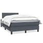 Preview: Boxspringbett mit Matratze Dunkelgrau 120x210 cm Samt