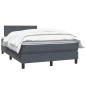 Preview: Boxspringbett mit Matratze Dunkelgrau 120x210 cm Samt