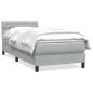 Preview: Boxspringbett mit Matratze Hellgrau 80x210 cm Samt