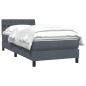 Preview: Boxspringbett mit Matratze Dunkelgrau 80x220 cm Samt