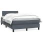 Preview: Boxspringbett mit Matratze Dunkelgrau 120x210 cm Samt