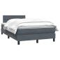 Preview: Boxspringbett mit Matratze Dunkelgrau 120x210 cm Samt