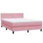 Preview: Boxspringbett mit Matratze Rosa 160x220 cm Samt