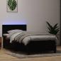 Preview: ARDEBO.de - Boxspringbett mit Matratze Schwarz 90x210 cm Samt