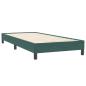Preview: Boxspringbett ohne Matratze Dunkelgrün 90x220 cm Samt
