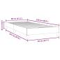 Preview: Boxspringbett ohne Matratze Schwarz 80x220 cm Samt