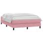 Preview: Boxspringbett mit Matratze Rosa 160x220 cm Samt