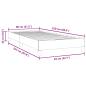 Preview: Boxspringbett ohne Matratze Dunkelblau 80x220 cm Samt