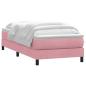 Preview: Boxspringbett mit Matratze Rosa 90x220 cm Samt