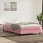 Preview: ARDEBO.de - Boxspringbett mit Matratze Rosa 120x220 cm Samt