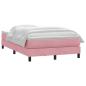 Preview: Boxspringbett mit Matratze Rosa 120x220 cm Samt
