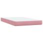 Preview: Boxspringbett mit Matratze Rosa 120x220 cm Samt