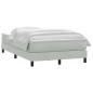 Preview: Boxspringbett mit Matratze Hellgrau 120x220 cm Samt