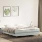 Preview: ARDEBO.de - Boxspringbett ohne Matratze Hellgrau 180x220 cm Samt