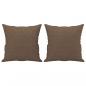 Preview: 2-Sitzer-Sofa mit Zierkissen Braun 140 cm Stoff
