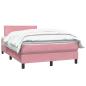 Preview: Boxspringbett mit Matratze Rosa 120x220 cm Samt