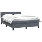 Preview: Boxspringbett mit Matratze Dunkelgrau 140x210 cm Samt