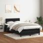 Preview: ARDEBO.de - Boxspringbett mit Matratze Schwarz 120x210 cm Samt