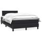 Preview: Boxspringbett mit Matratze Schwarz 120x210 cm Samt