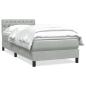 Preview: Boxspringbett mit Matratze Hellgrau 80x220 cm Samt