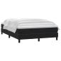 Preview: ARDEBO.de - Boxspringbett mit Matratze Schwarz 160x210 cm Samt