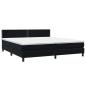Preview: Boxspringbett mit Matratze Schwarz 180x220 cm Samt