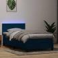Preview: ARDEBO.de - Boxspringbett mit Matratze Dunkelblau 80x220 cm Samt