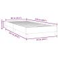 Preview: Boxspringbett ohne Matratze Dunkelblau 90x220 cm Samt