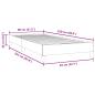 Preview: Boxspringbett ohne Matratze Dunkelgrau 80x220 cm Samt