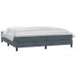 Preview: Boxspringbett mit Matratze Dunkelgrau 180x210 cm Samt