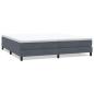 Preview: Boxspringbett ohne Matratze Dunkelgrau 200x220 cm Samt