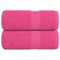 Preview: ARDEBO.de - Seiftücher 2 Stk. Rosa 30x30 cm 360 g/m² 100% Baumwolle