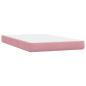 Preview: ARDEBO.de - Boxspringbett mit Matratze Rosa 120x210 cm Samt