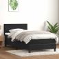 Preview: ARDEBO.de - Boxspringbett mit Matratze Schwarz 90x220 cm Samt