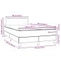 Preview: Boxspringbett mit Matratze Schwarz 120x220 cm Samt