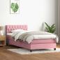 Preview: ARDEBO.de - Boxspringbett mit Matratze Rosa 80x220 cm Samt