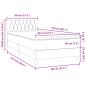 Preview: Boxspringbett mit Matratze Dunkelblau 80x210 cm Samt