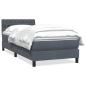 Preview: Boxspringbett mit Matratze Dunkelgrau 90x210 cm Samt