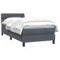Preview: Boxspringbett mit Matratze Dunkelgrau 90x210 cm Samt