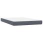 Preview: ARDEBO.de - Boxspringbett mit Matratze Dunkelgrau 140x210 cm Samt
