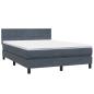 Preview: Boxspringbett mit Matratze Dunkelgrau 140x210 cm Samt