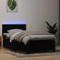 Preview: ARDEBO.de - Boxspringbett mit Matratze Schwarz 80x220 cm Samt