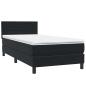 Preview: Boxspringbett mit Matratze Schwarz 80x220 cm Samt