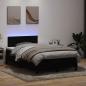 Preview: ARDEBO.de - Boxspringbett mit Matratze Schwarz 120x210 cm Samt
