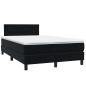 Preview: Boxspringbett mit Matratze Schwarz 120x210 cm Samt