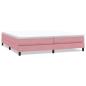 Preview: ARDEBO.de - Boxspringbett ohne Matratze Rosa 200x210 cm Samt