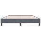 Preview: Boxspringbett ohne Matratze Dunkelgrau 140x220 cm Samt