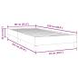 Preview: Boxspringbett ohne Matratze Rosa 90x220 cm Samt