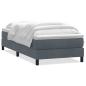 Preview: Boxspringbett mit Matratze Dunkelgrau 80x220 cm Samt